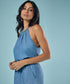 Braided Neck Halter Neck Tencel Top